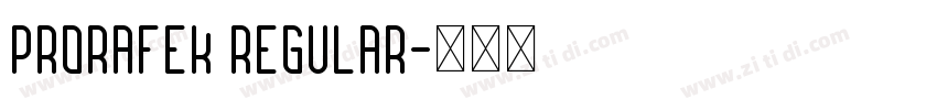 PRORAFEK Regular字体转换